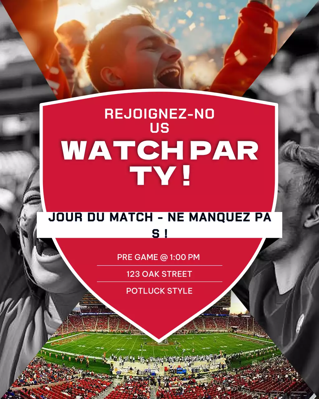 Invitation à une soirée Red Bold Sports Watch sur Instagram