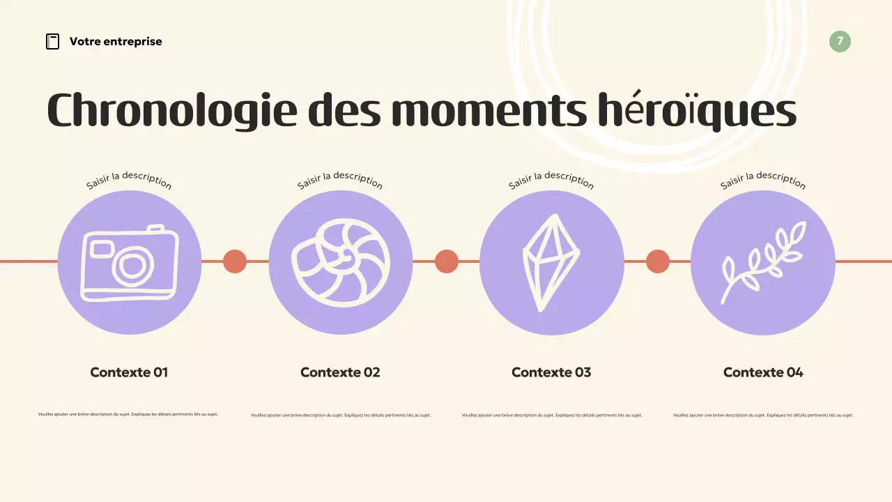 Présentation d'inspiration rétro orange