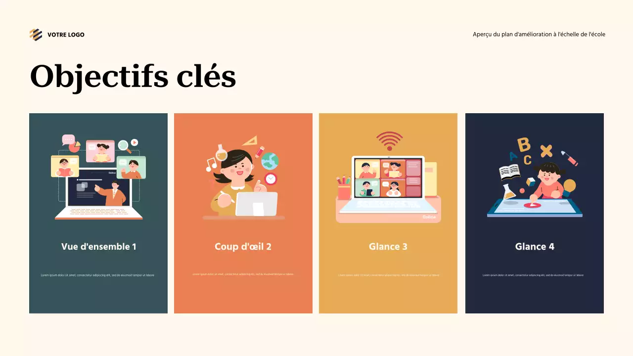 Présentation générale du plan d'amélioration de l'école Teal Abstract