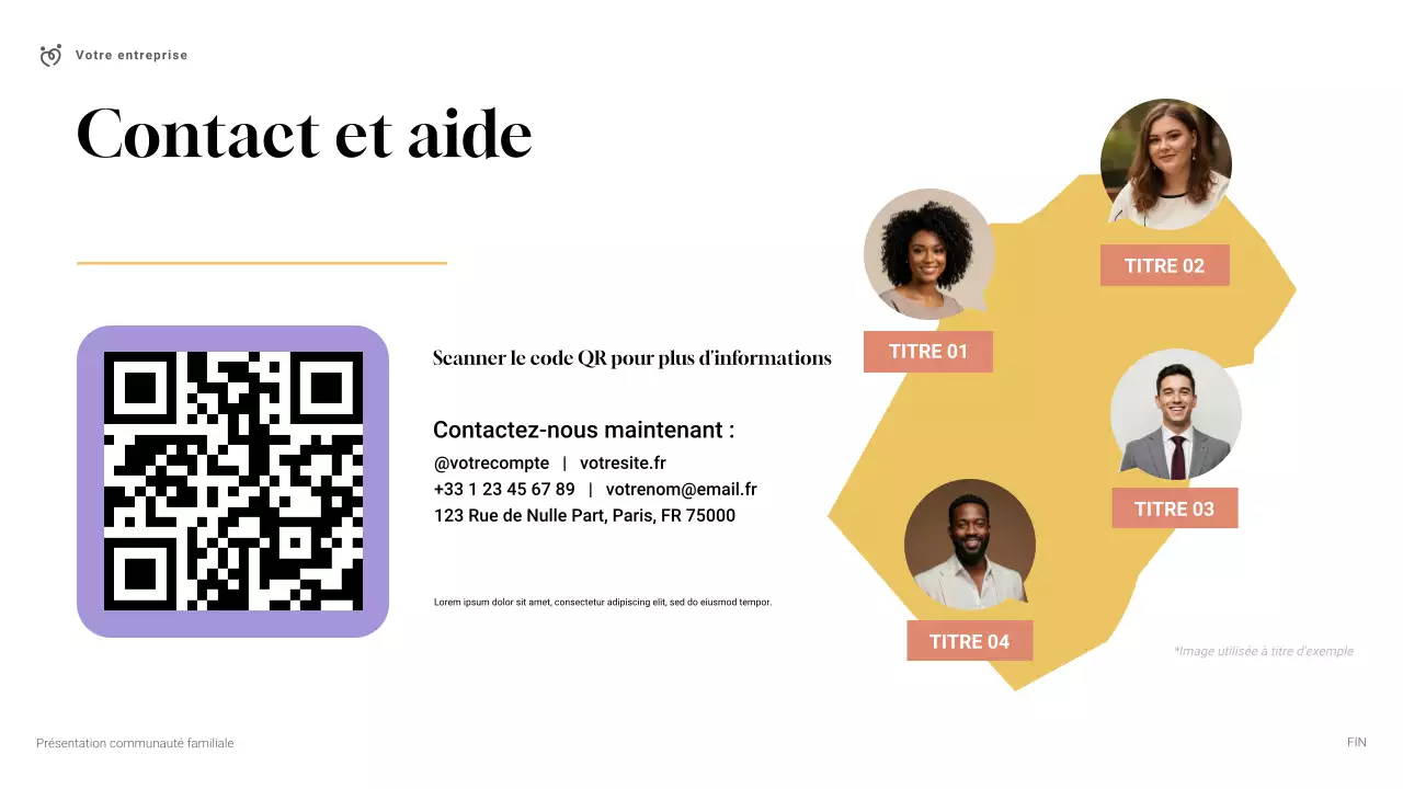 Présentation d'une communauté familiale simple et moderne