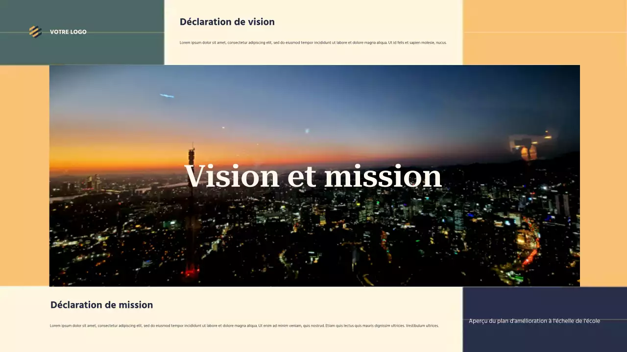 Présentation générale du plan d'amélioration de l'école Teal Abstract