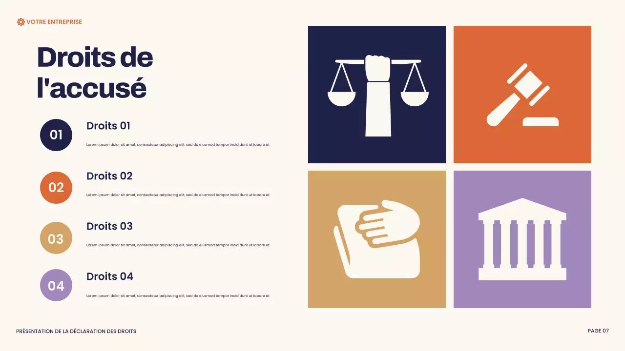 Présentation de la Déclaration des droits moderne de la marine et de l'orange