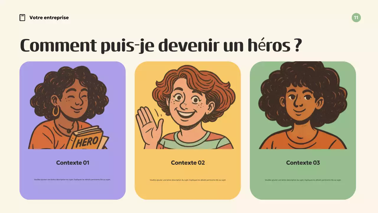 Présentation d'inspiration rétro orange