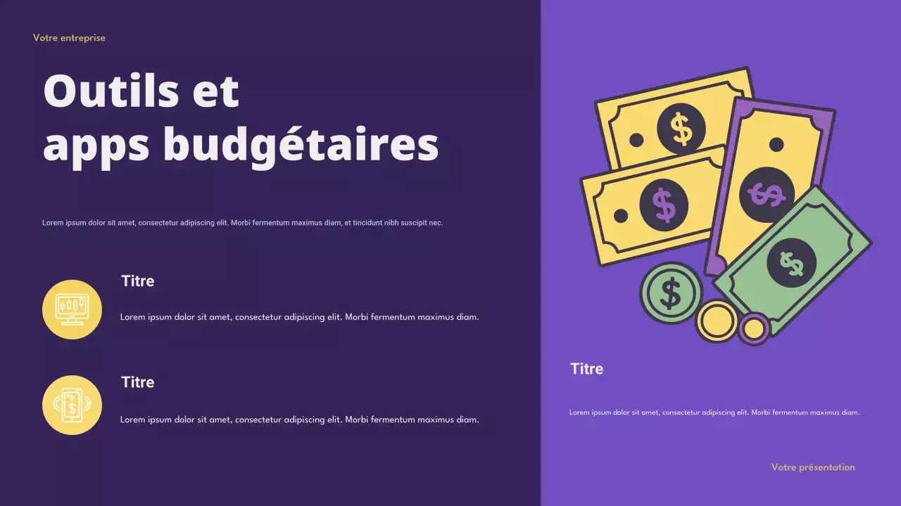 Présentation de Purple Modern Finance sur la budgétisation intelligente