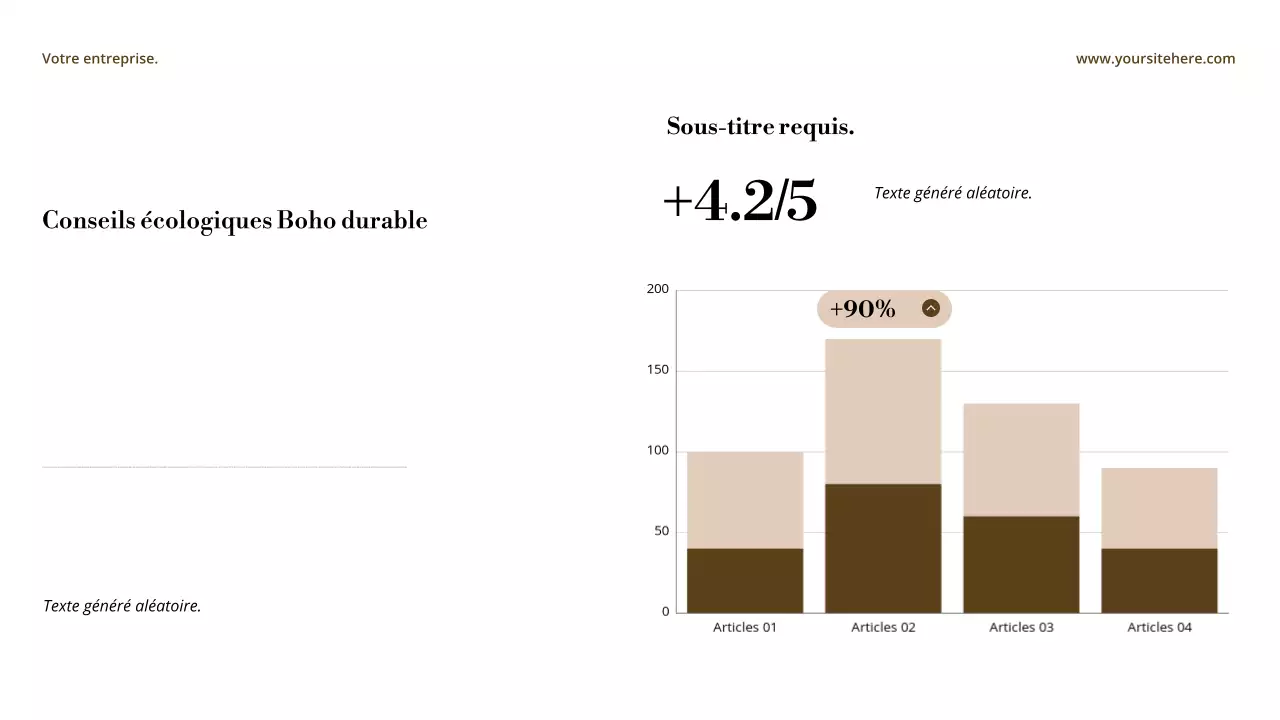 Présentation d'annonce de style abstrait beige