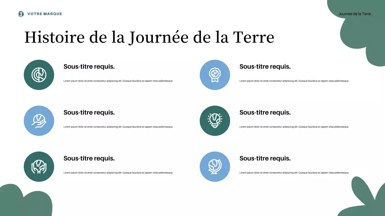 Présentation de l'annonce de la Journée de la Terre sur l'esthétique rose