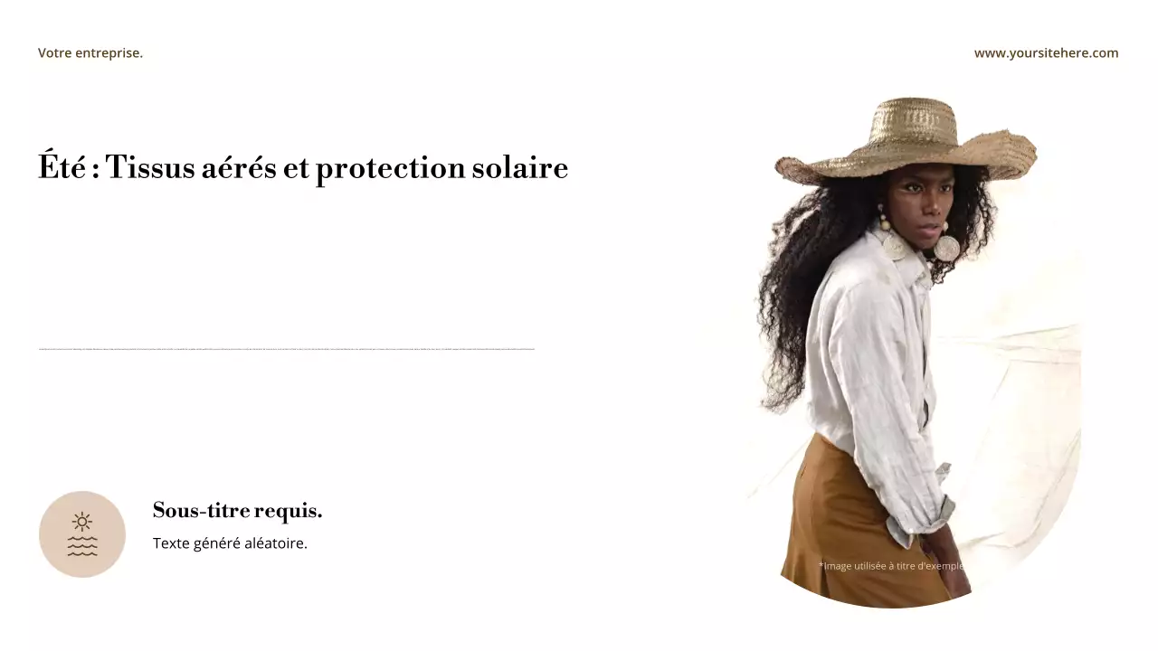 Présentation d'annonce de style abstrait beige