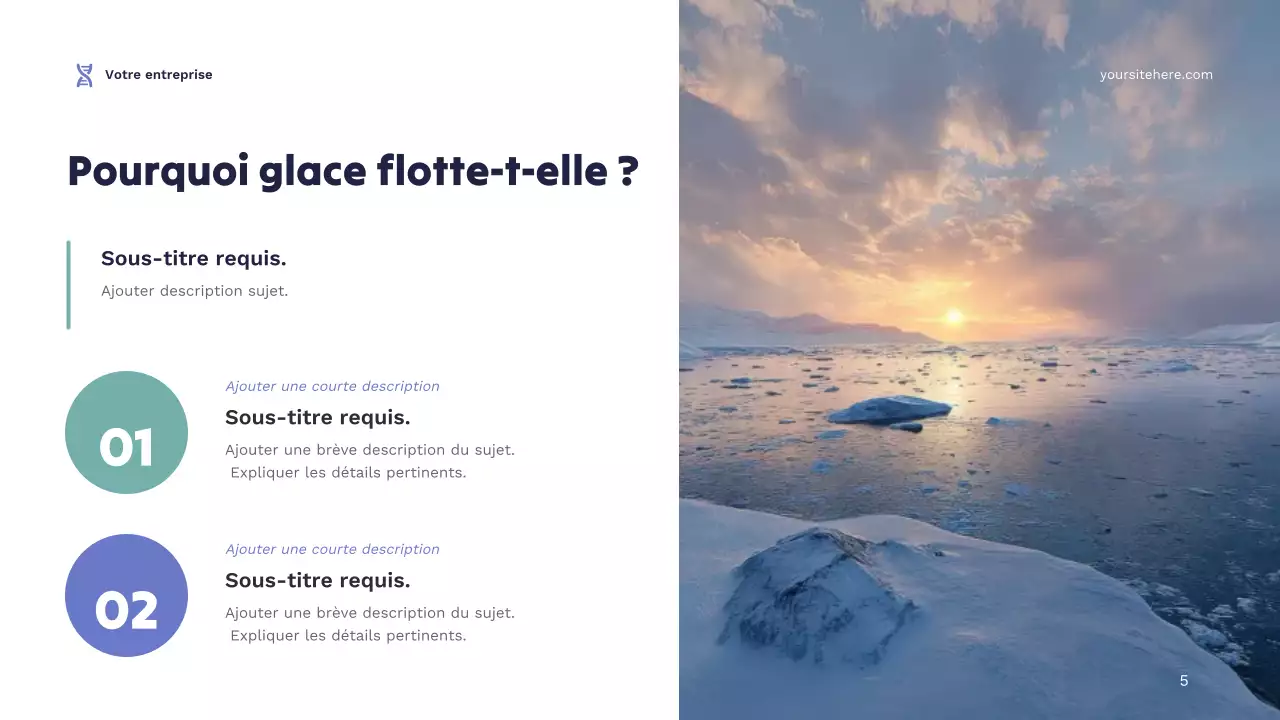 Présentation de l'annonce de la science moderne de la Marine