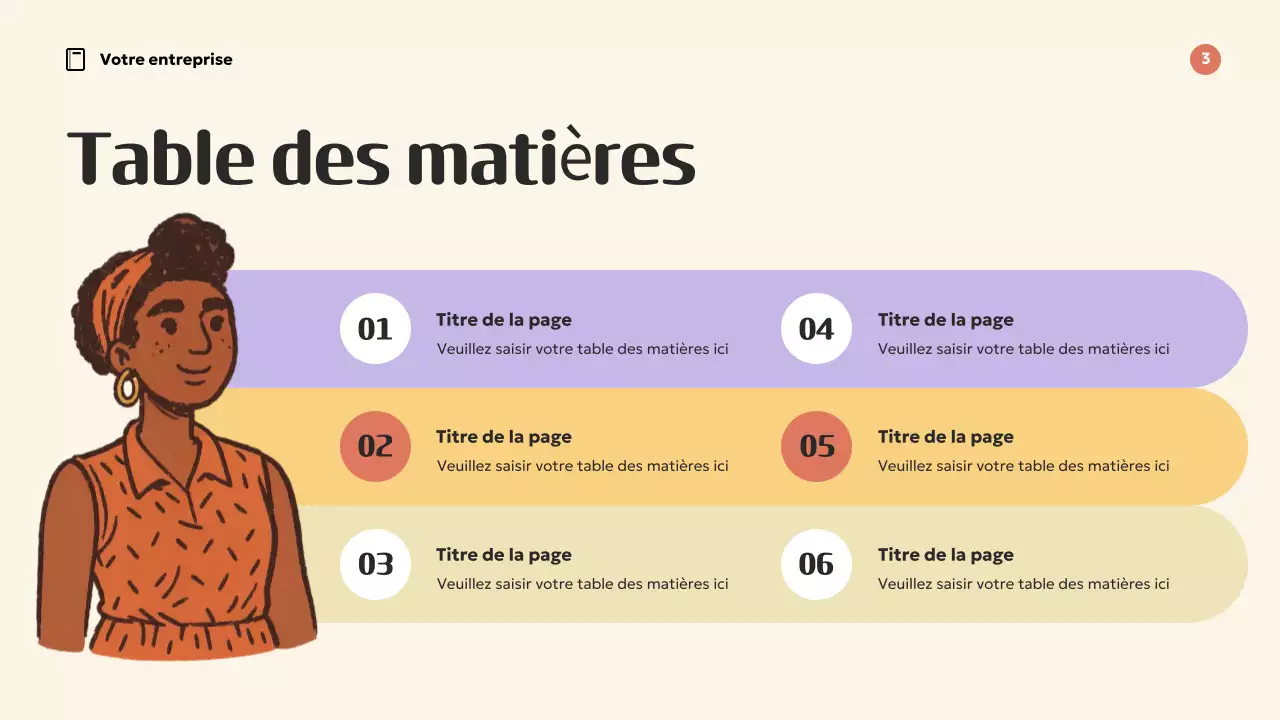 Présentation d'inspiration rétro orange