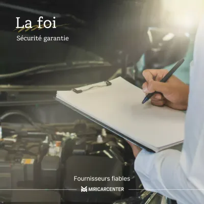 Publicité pour une voiture moderne beige