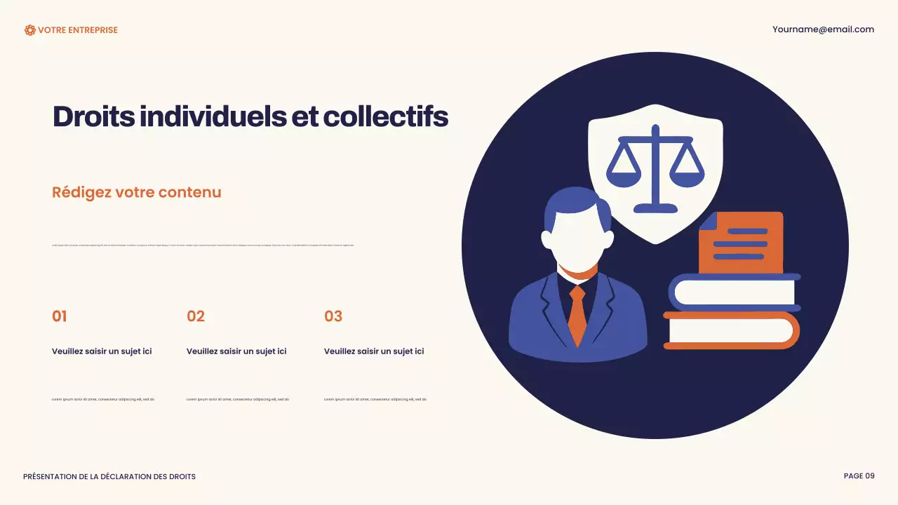 Présentation de la Déclaration des droits moderne de la marine et de l'orange