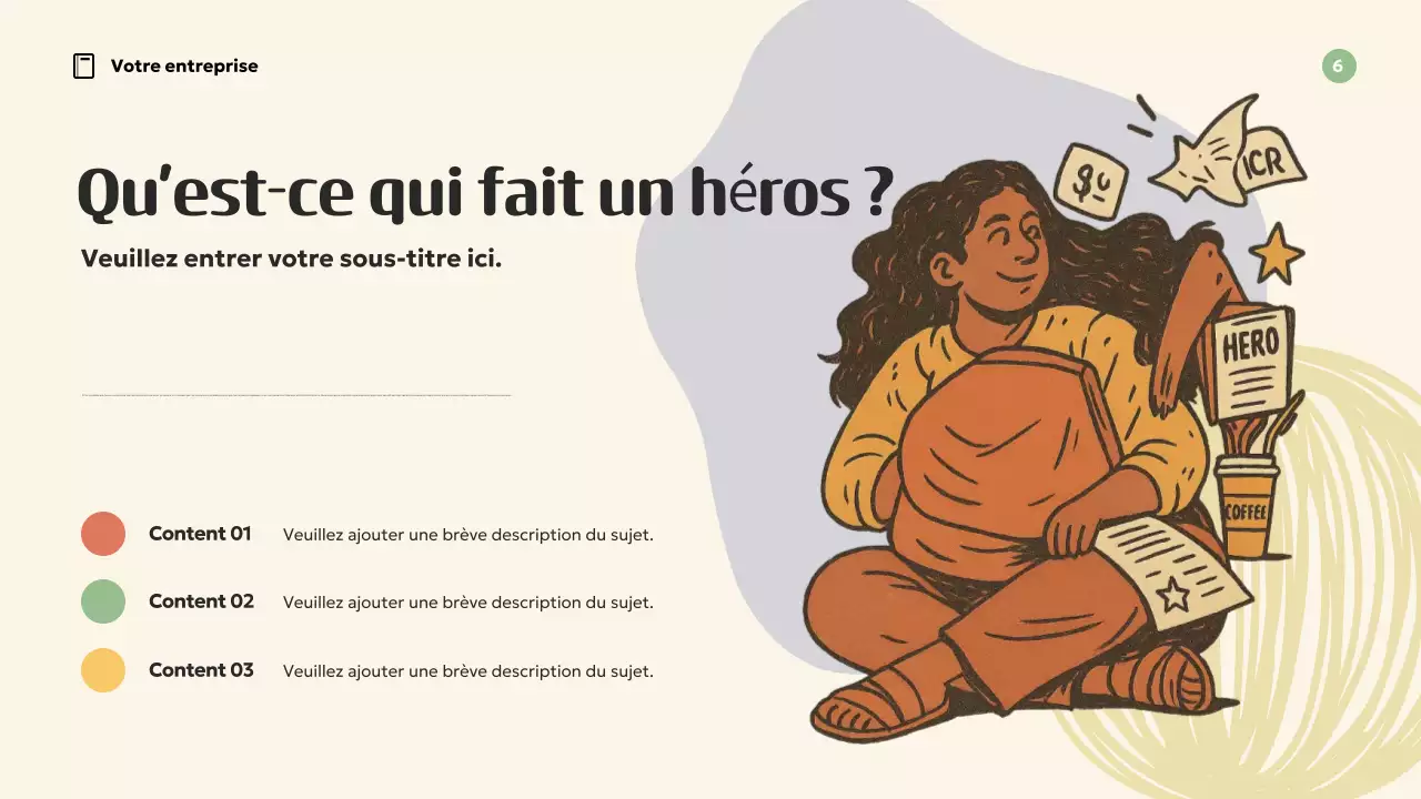 Présentation d'inspiration rétro orange