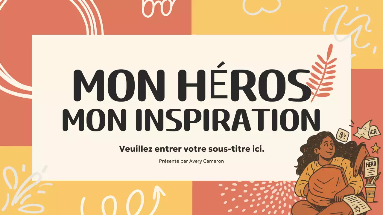 Présentation d'inspiration rétro orange