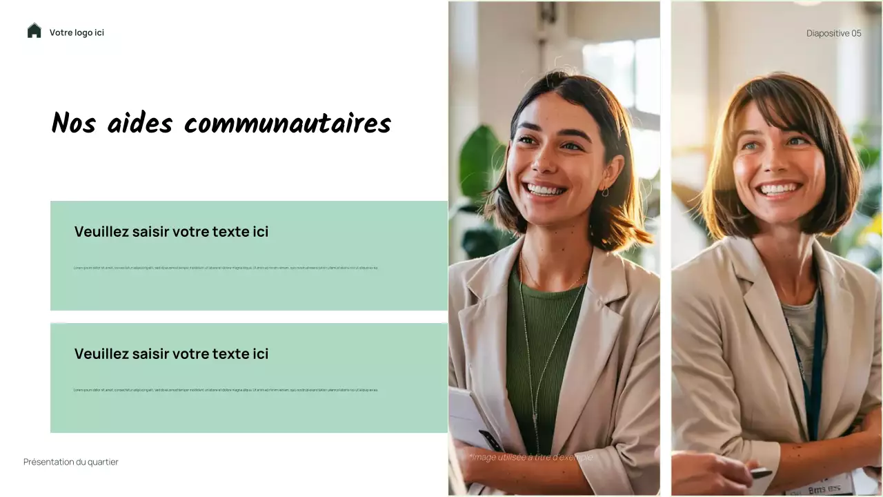 Présentation de mon quartier floral vert simple