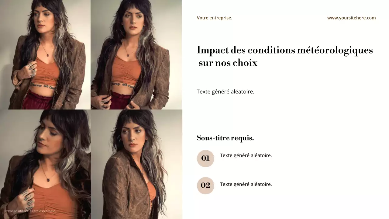 Présentation d'annonce de style abstrait beige