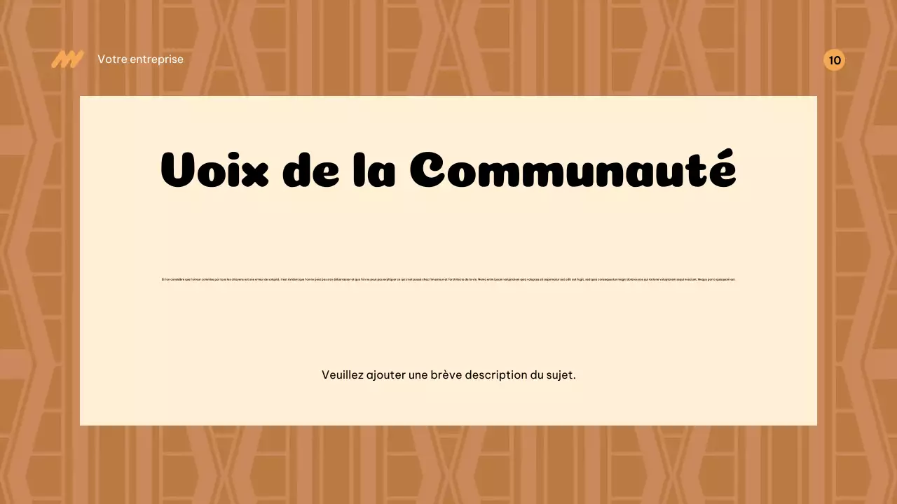 Présentation de l'annonce de l'histoire culturelle beige