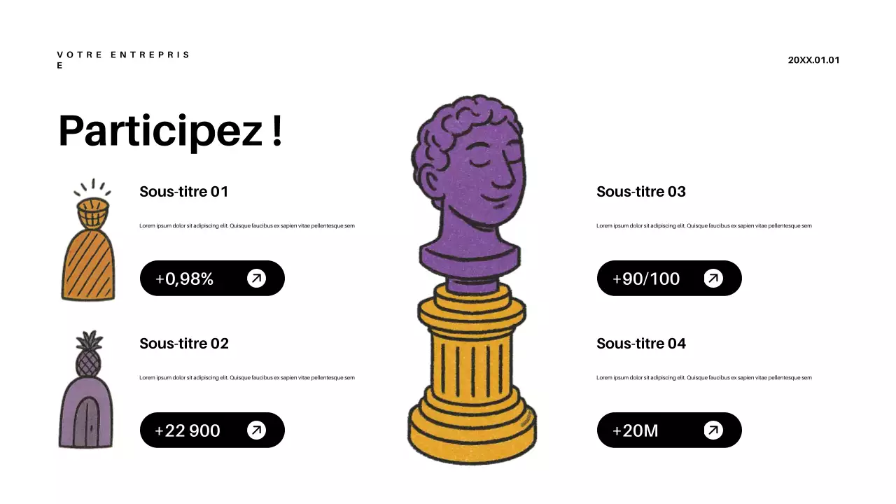 Présentation de l'annonce de l'éducation rétro violette