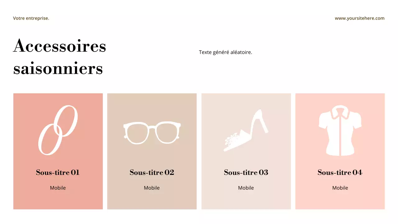 Présentation d'annonce de style abstrait beige