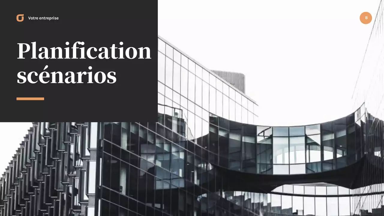 Présentation commerciale moderne noire