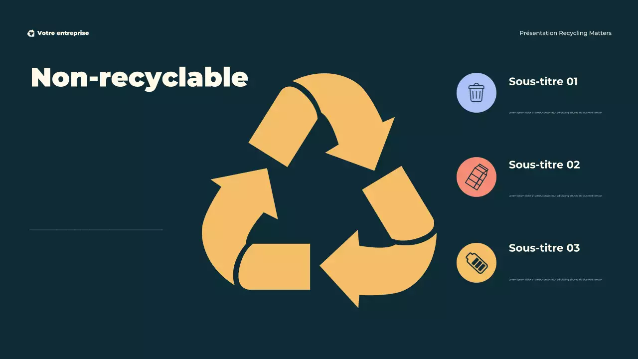 Présentation illustrative et écologique du recyclage moderne et écologique
