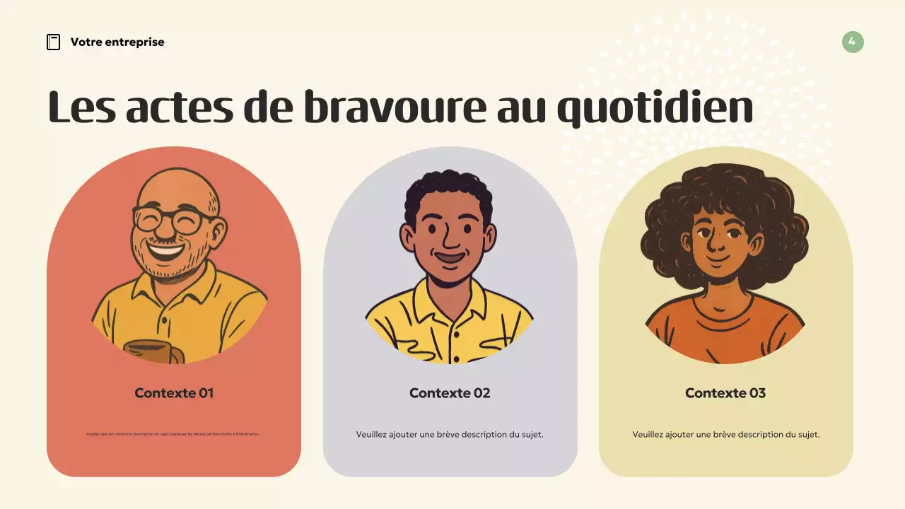 Présentation d'inspiration rétro orange