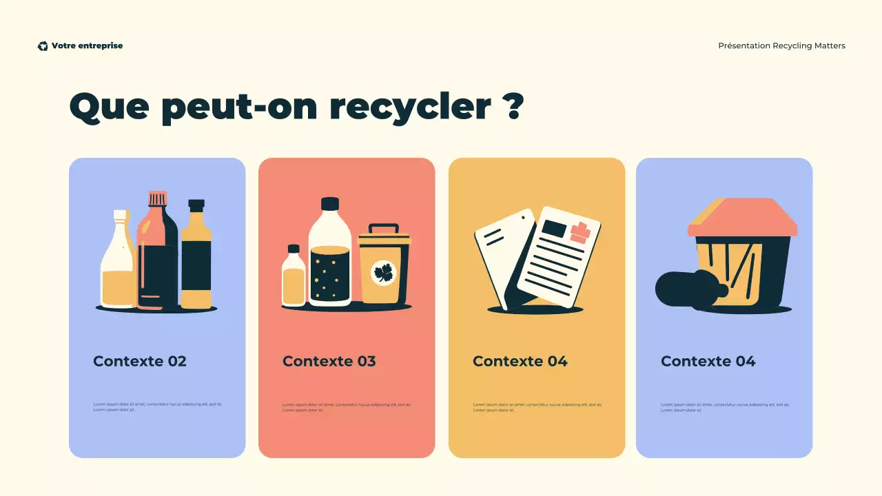 Présentation illustrative et écologique du recyclage moderne et écologique
