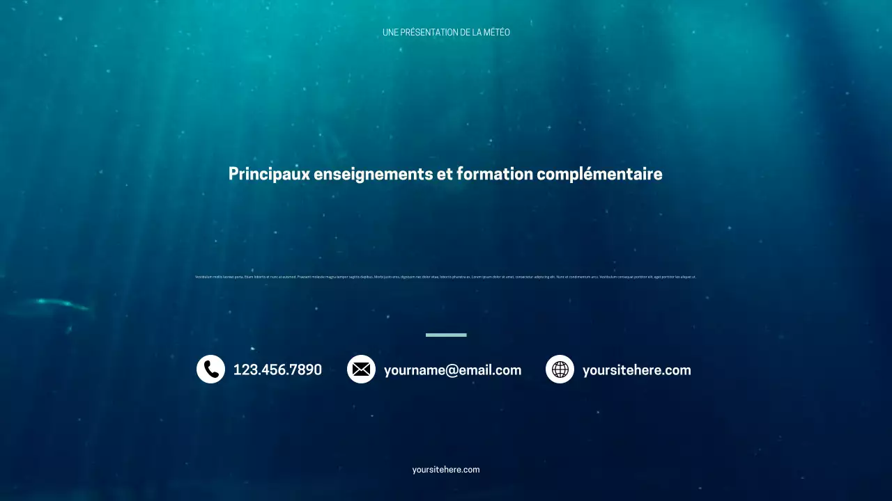 Présentation météo moderne noir orange