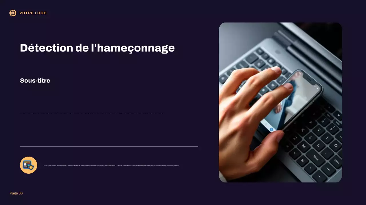 Présentation illustrative 3D bleue sur la sécurité Internet