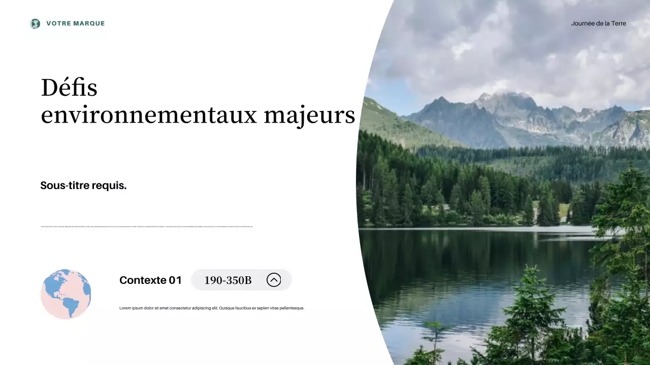 Présentation de l'annonce de la Journée de la Terre sur l'esthétique rose