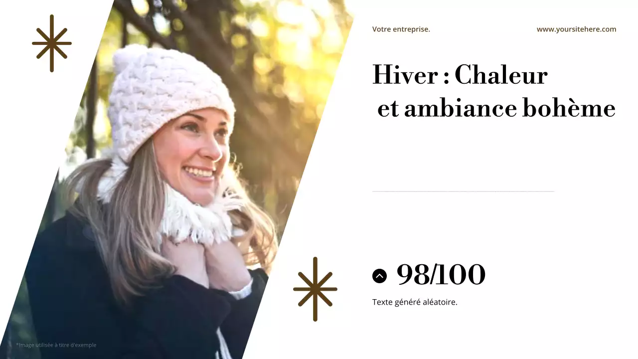 Présentation d'annonce de style abstrait beige