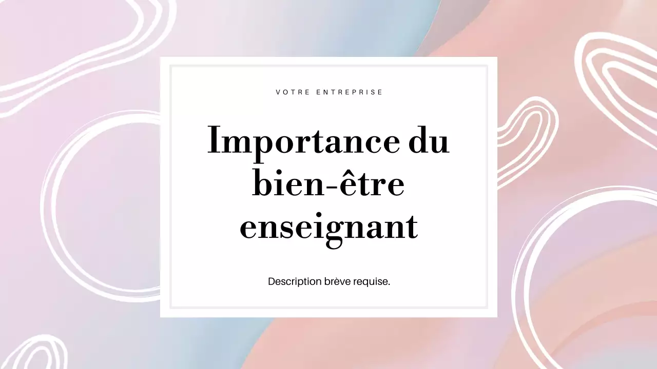 Présentation de l'annonce de l'enseignant sur le thème du pastel abstrait