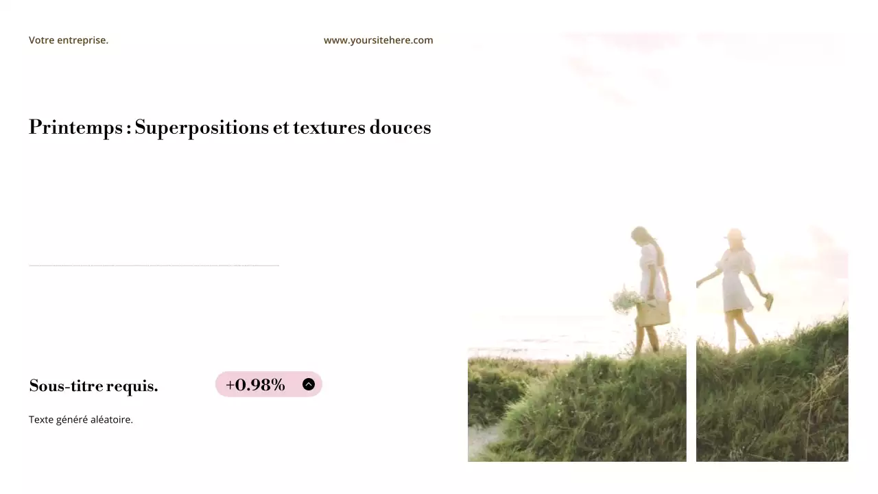 Présentation d'annonce de style abstrait beige