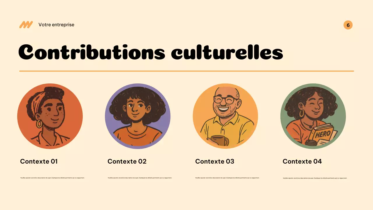 Présentation de l'annonce de l'histoire culturelle beige