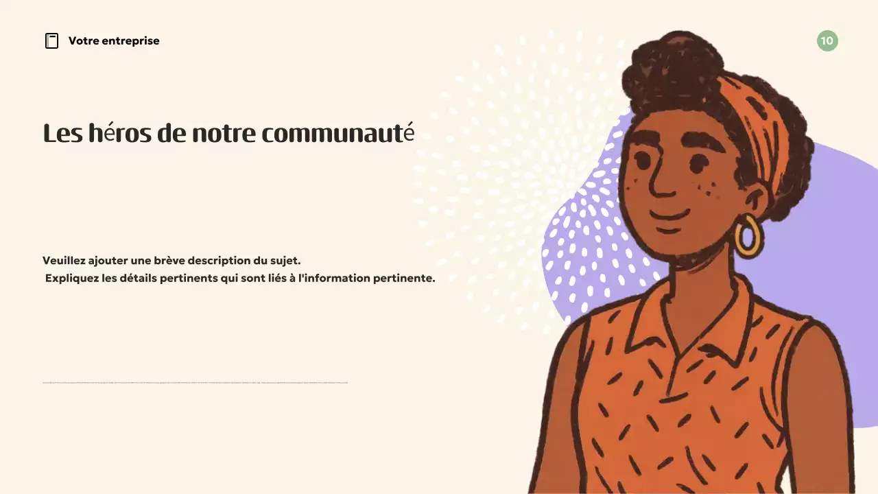 Présentation d'inspiration rétro orange