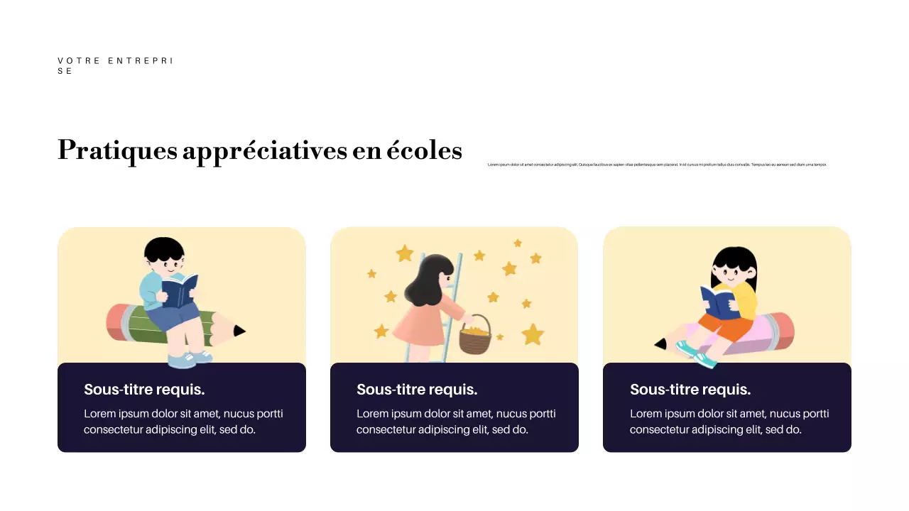 Présentation de l'annonce des éducateurs modernes de la Marine