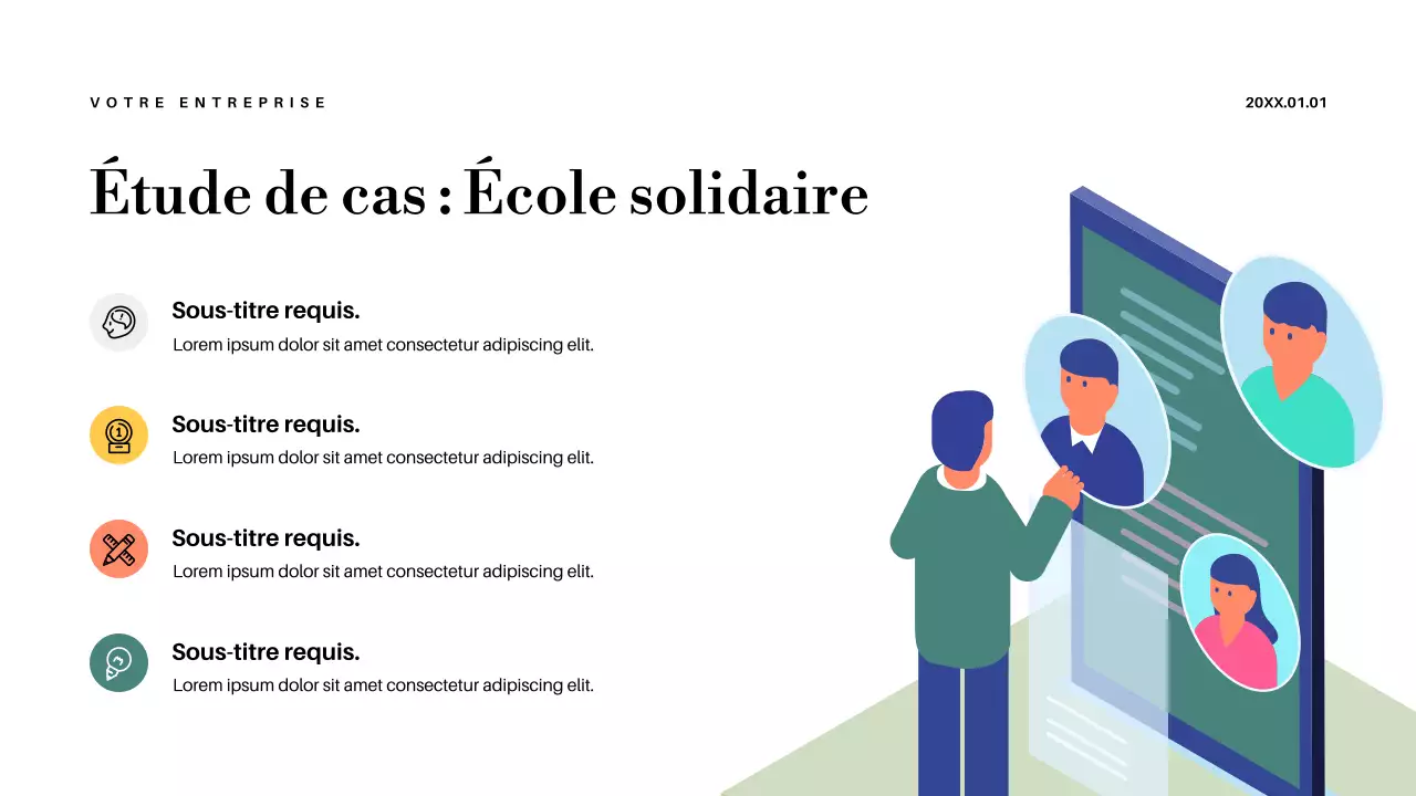 Présentation de l'annonce de l'enseignant sur le thème du pastel abstrait