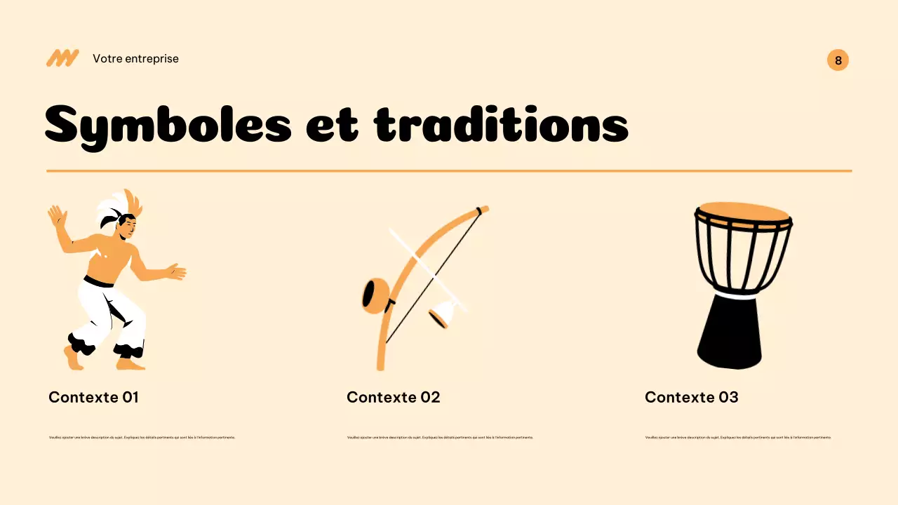 Présentation de l'annonce de l'histoire culturelle beige