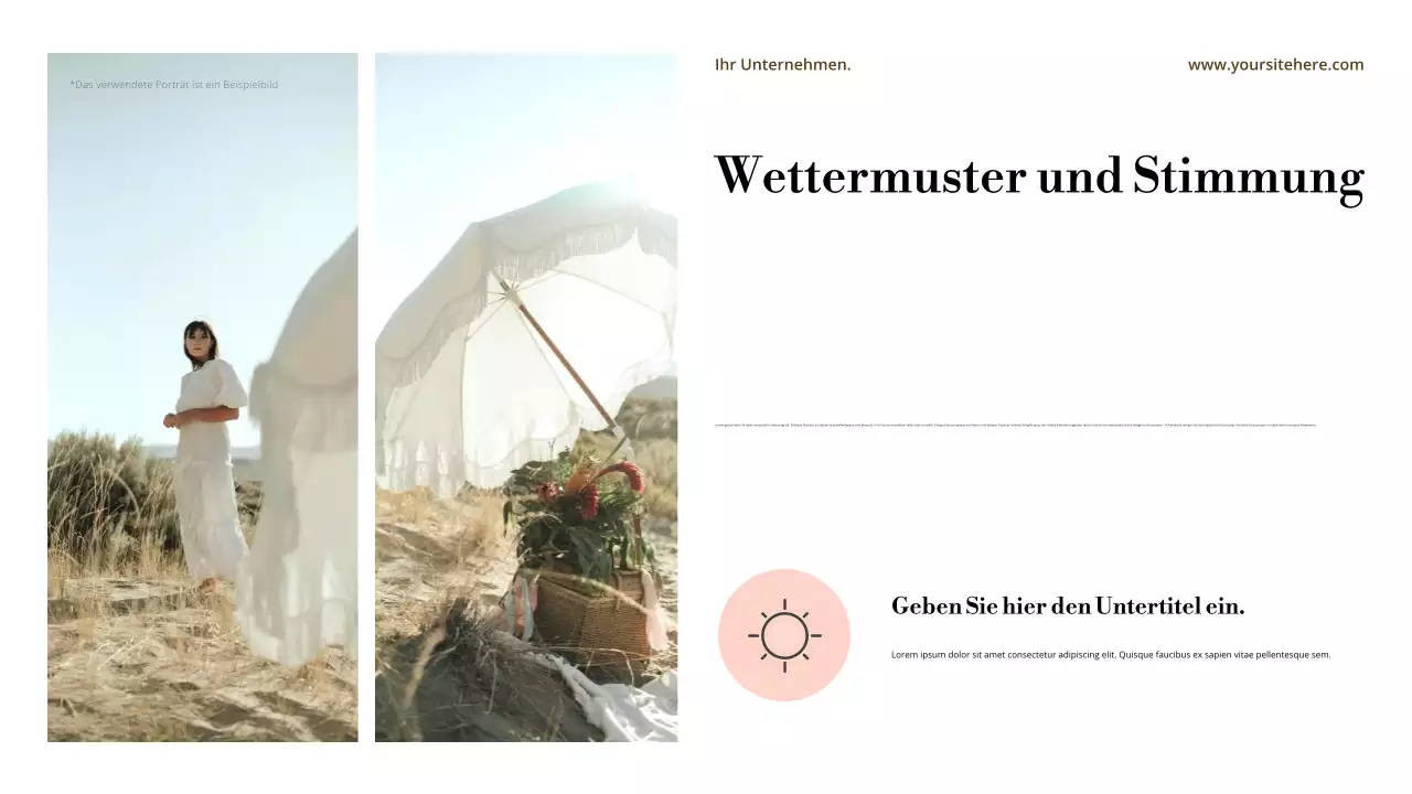 Ankündigung im beigefarbenen abstrakten Stil Präsentation