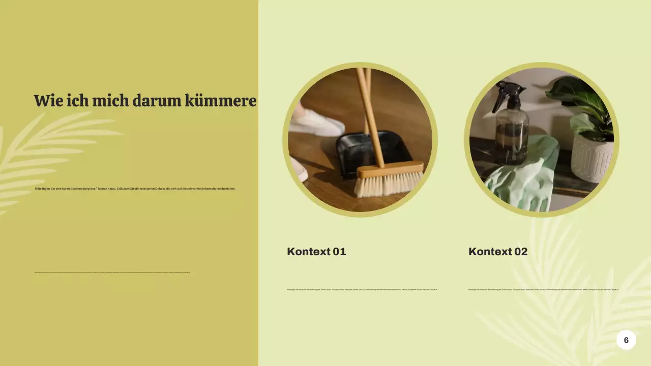 Ankündigung einer Veranstaltung zum Thema Grüne Botanik Präsentation