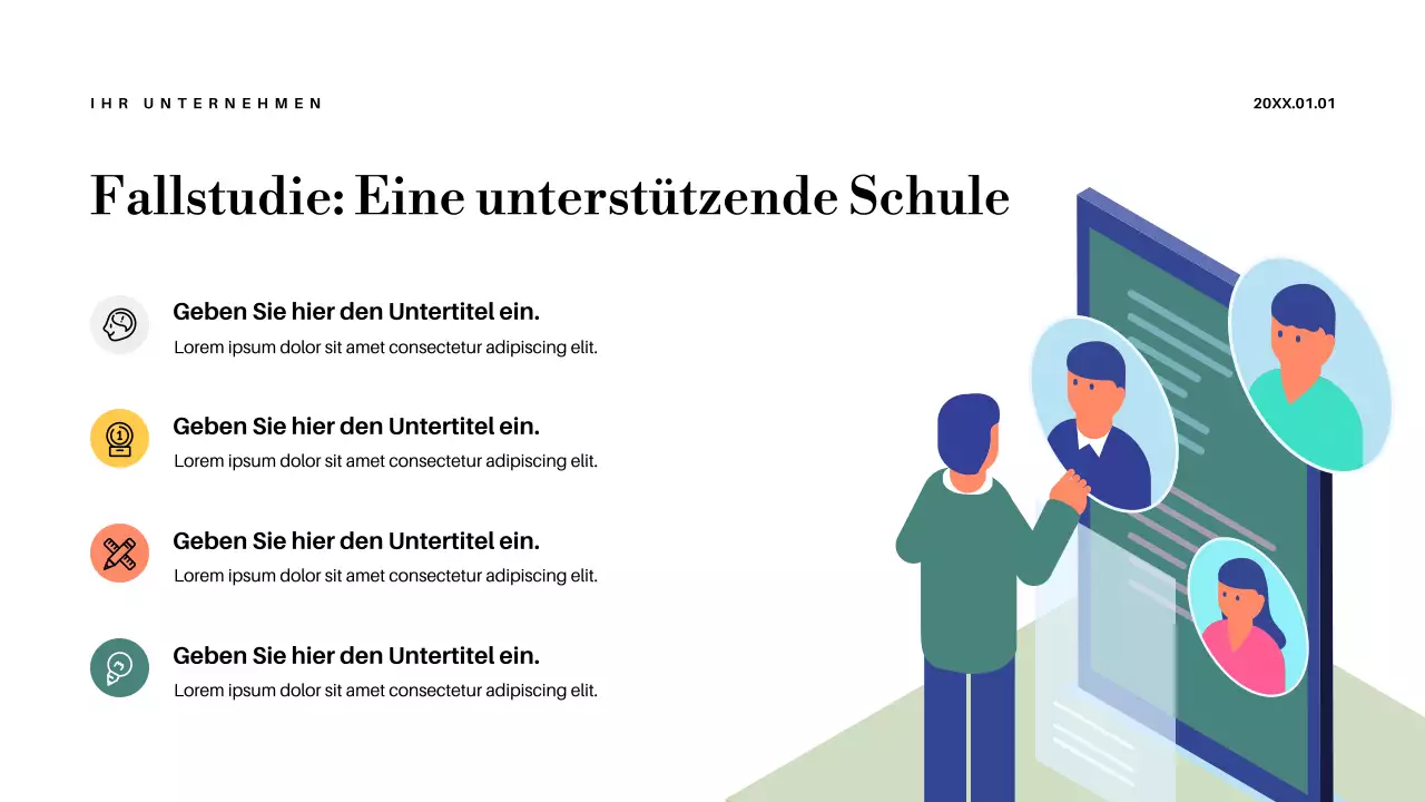 Pastell abstrakte Lehrerankündigung Präsentation