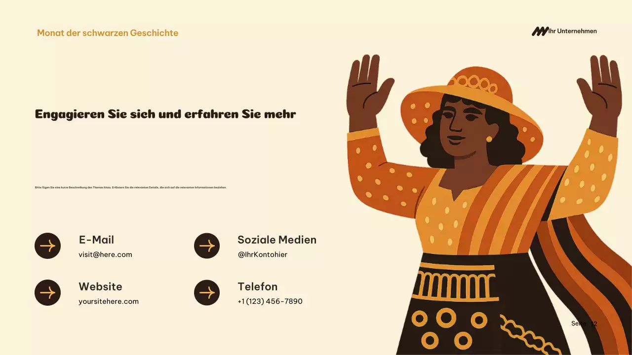 Ankündigung der Orange Kulturgeschichte Präsentation