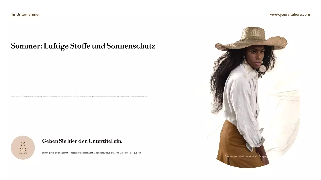 Ankündigung im beigefarbenen abstrakten Stil Präsentation