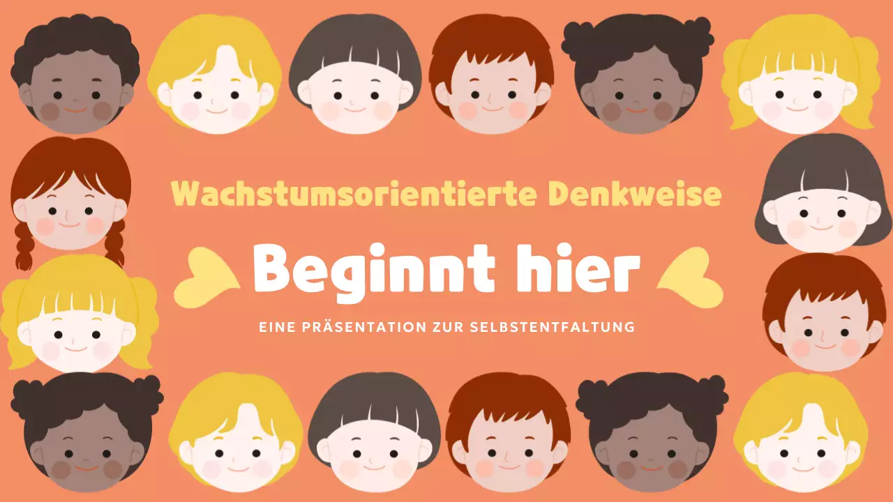 Orange spielerische Denkweise Präsentation