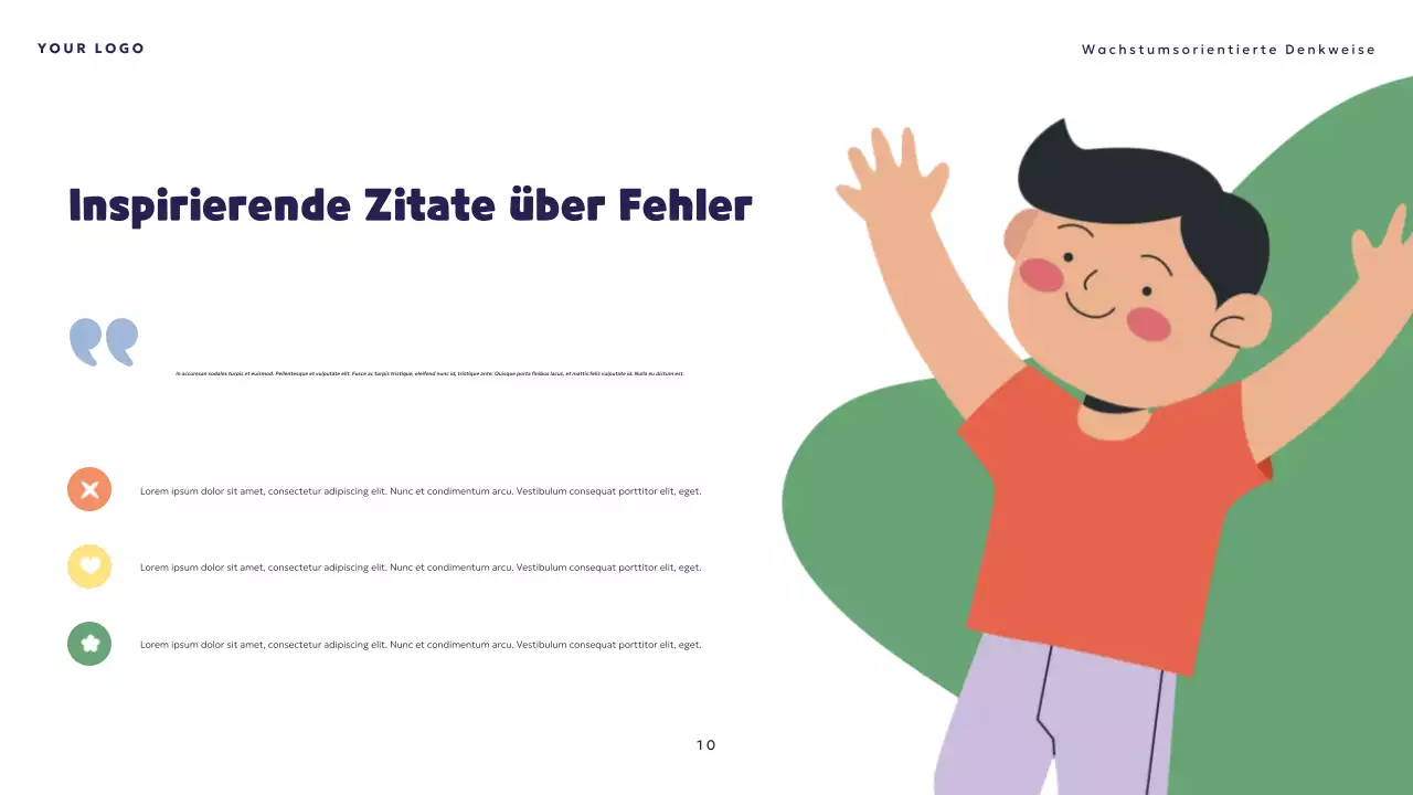 Orange spielerische Denkweise Präsentation