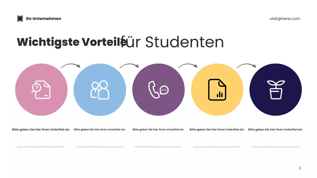 Blaue Präsentation zur Förderung moderner Technologie