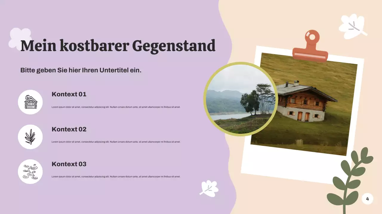 Ankündigung einer Veranstaltung zum Thema Grüne Botanik Präsentation