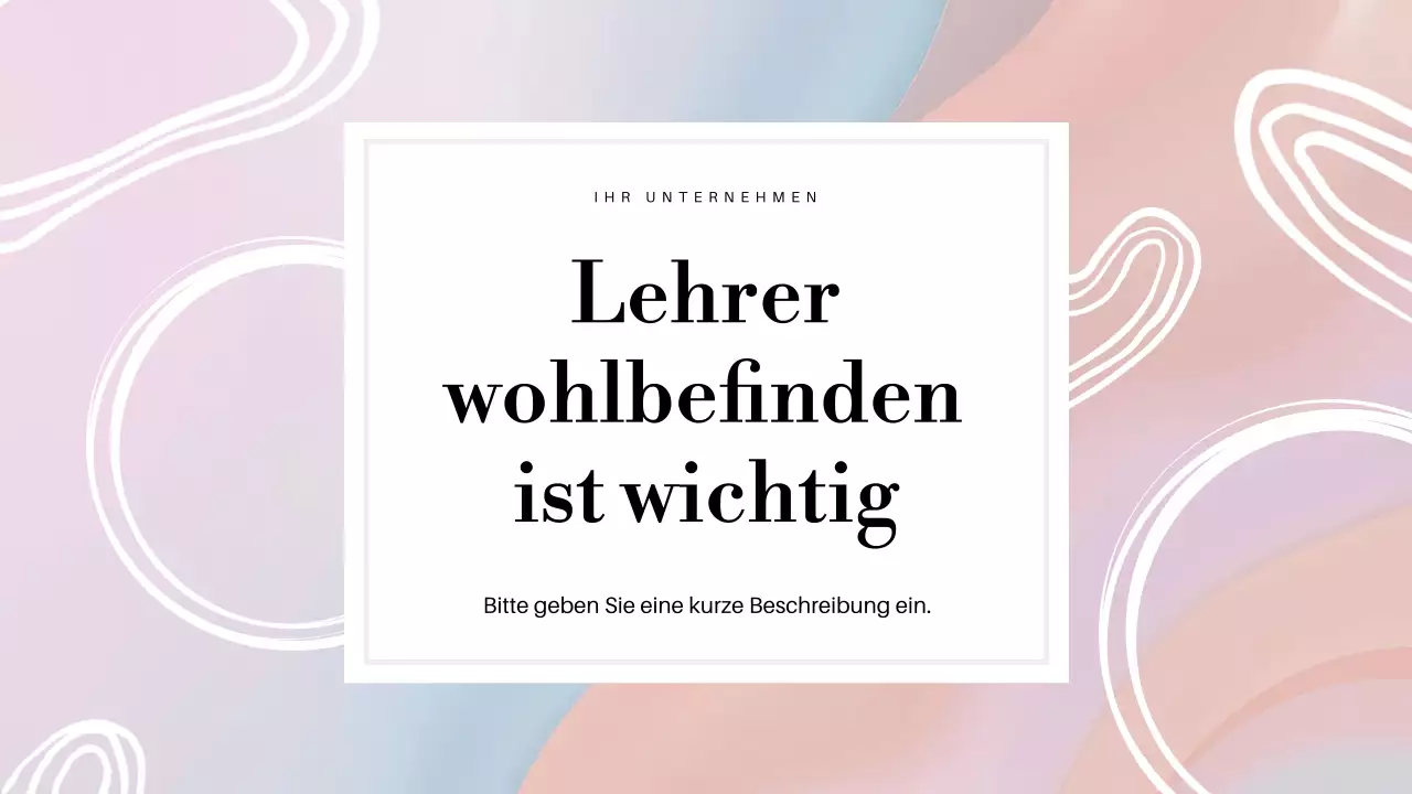 Pastell abstrakte Lehrerankündigung Präsentation