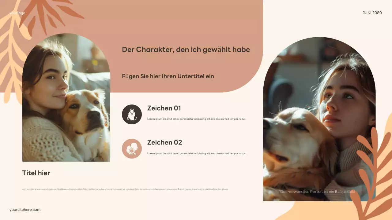 Beige Floral Boho Softbook Talk Präsentation