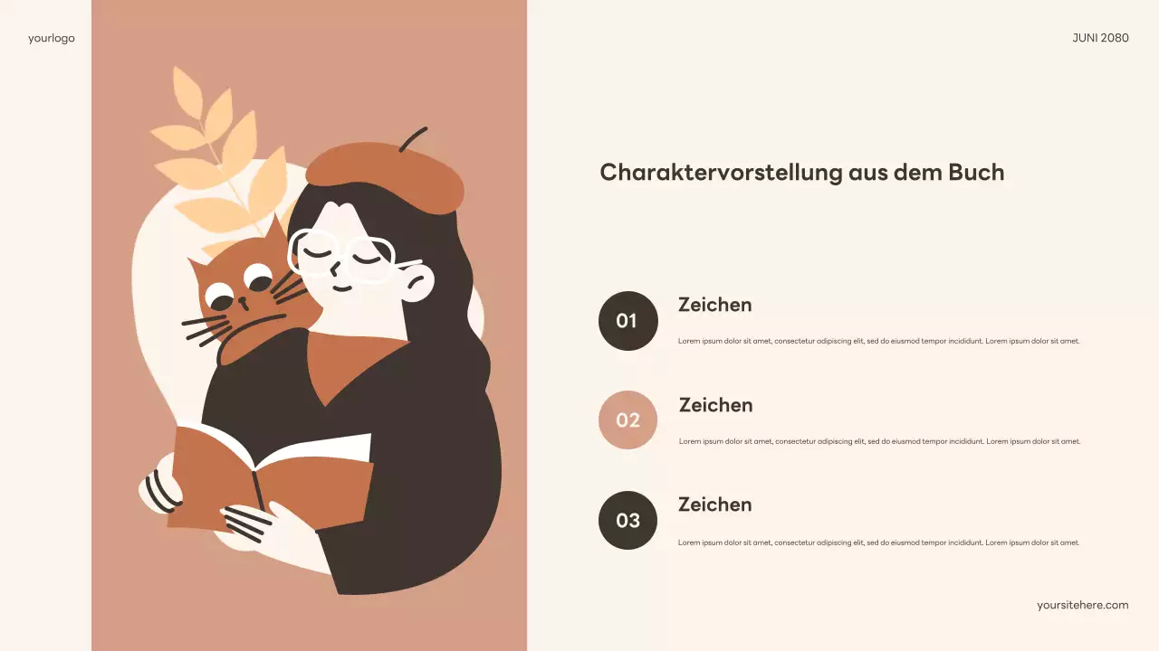 Beige Floral Boho Softbook Talk Präsentation