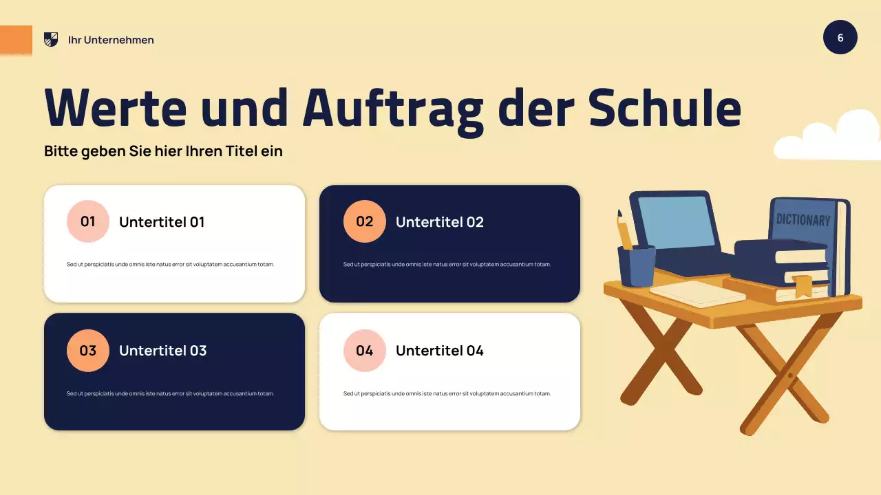 Orange Moderne Schulveranstaltung Präsentation